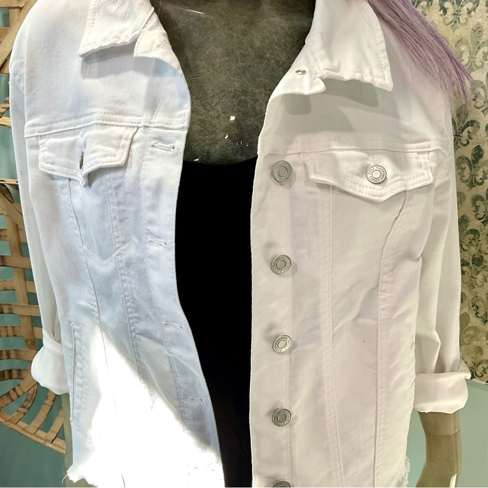 Angels White Denim Jacket - Picture 2 of 10